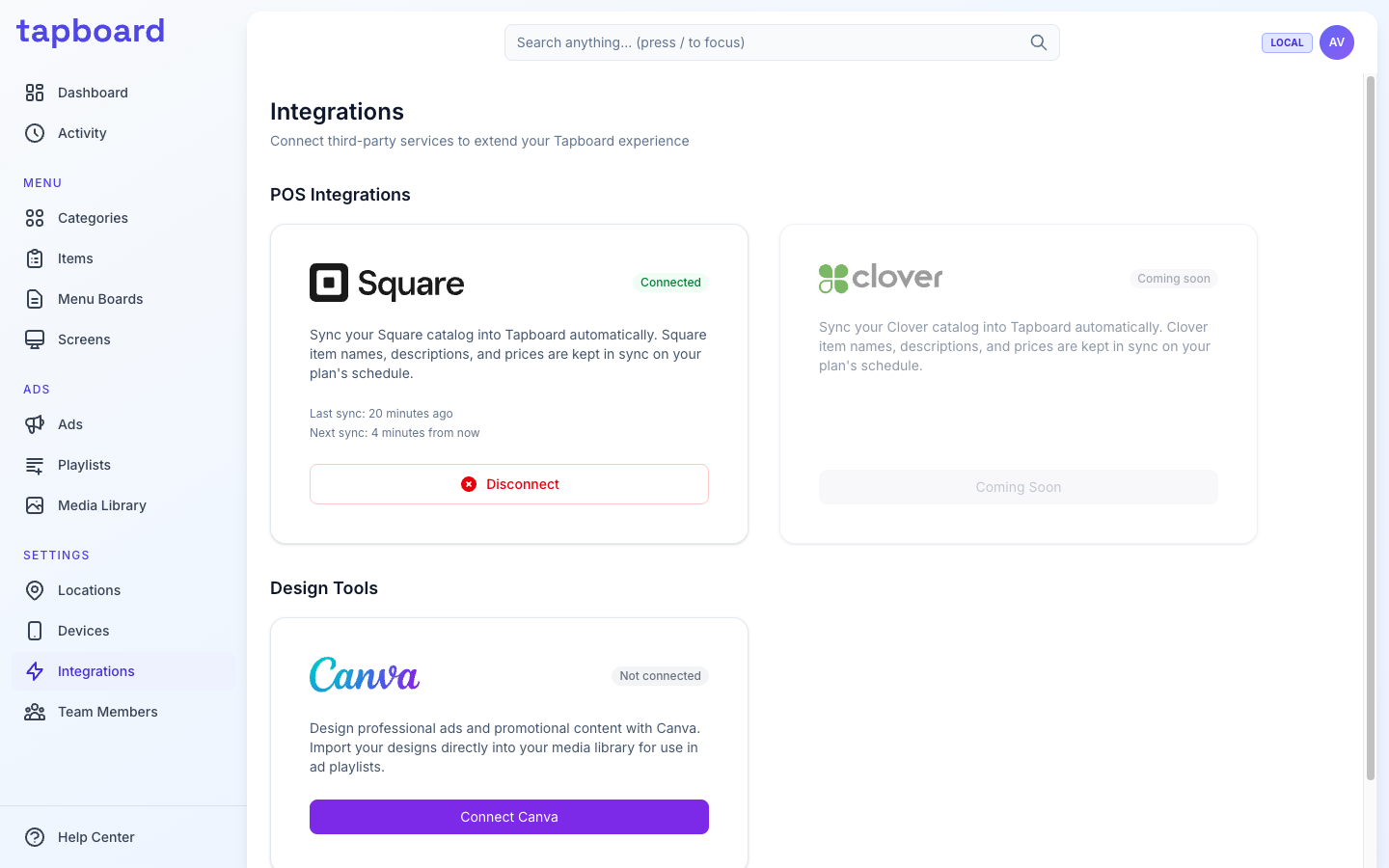Point of Sale Integration